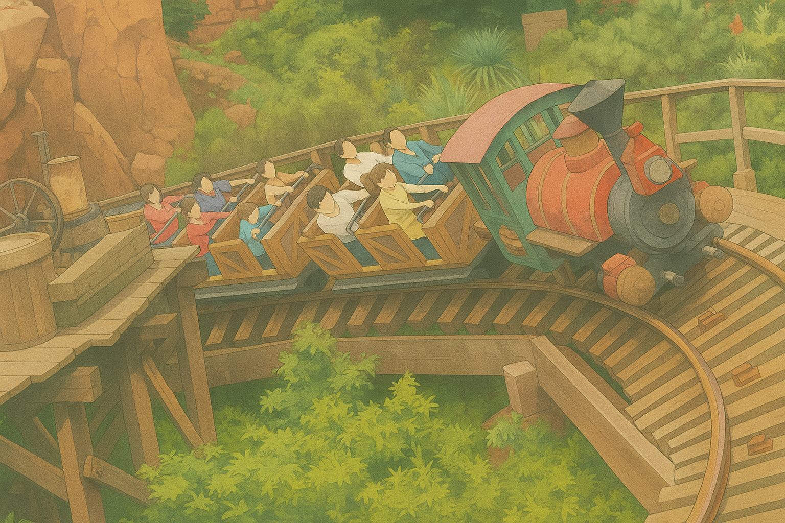 Mine train on Big Thunder Mountain