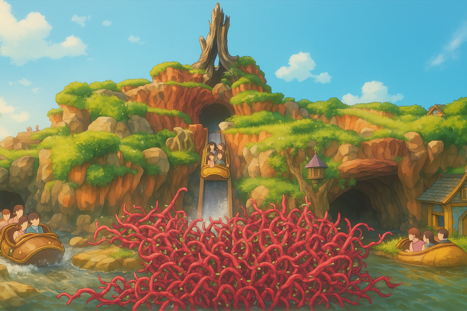 The splashdown scene of Splash Mountain