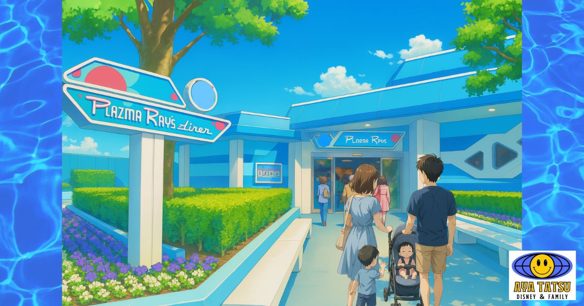 プラズマ・レイズ・ダイナーに入るあやたつファミリー